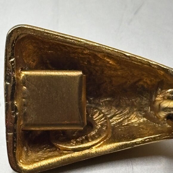 VTG Clara Studio Geometric Link Bracelet Fold-Over Insert Clasp 7" Long OOAK - Picture 8 of 11